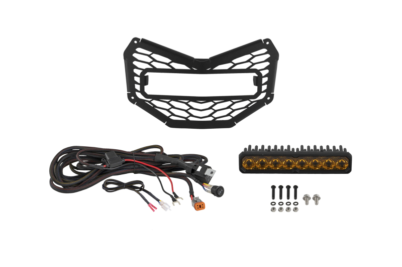 Can-Am Maverick X3 LED Light Bar - Grille - Diode Dynamics - SS10 - Yellow - `17-`25 Can-Am Maverick X3 LED Light Bar - Grille - Diode Dynamics - SS10 - Yellow - `17-`25